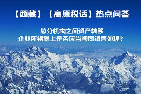 總分機構(gòu)之間資產(chǎn)轉(zhuǎn)移，企業(yè)所得稅上是否應(yīng)當視同銷售處理？